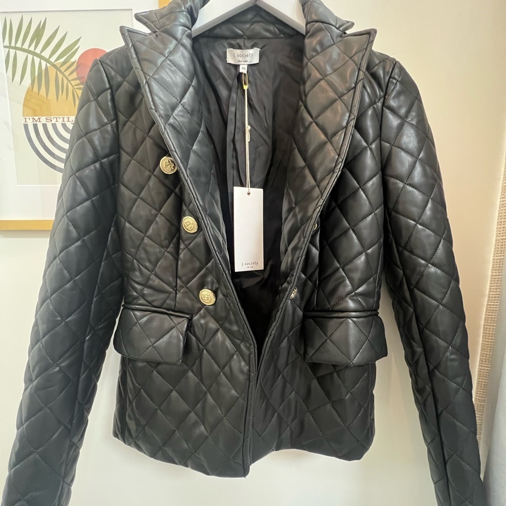 Quilted Black Jacket by J Society